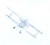 Biplane - front view